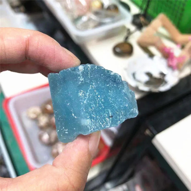 Natural Quartz Sky Blue Aquamarine Raw Rough Crystals Healing Gemstone For Decoration
