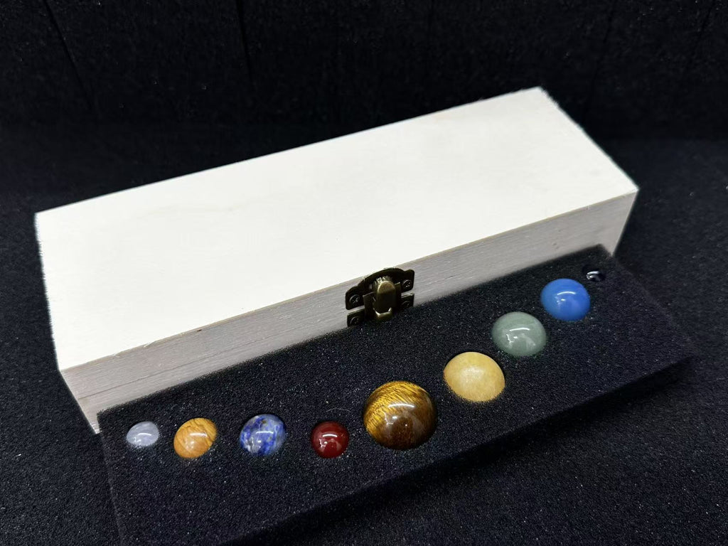 Natural Stone Crystal Planet Solar System Nine Planets suit Crystal Ore Specimen Energy Stone Wholesale Collection Gift