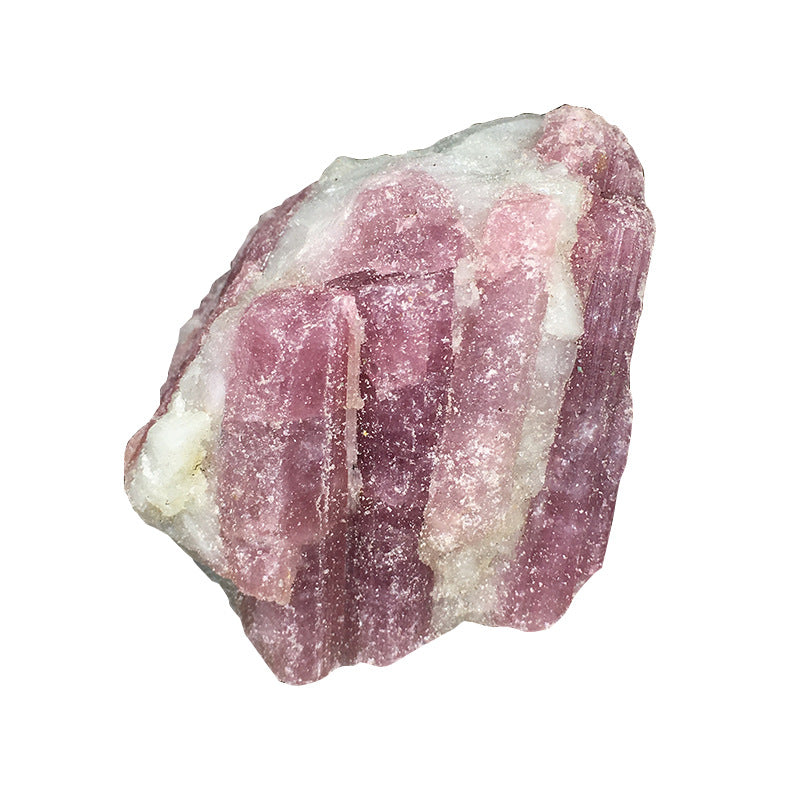 Natural pink tourmaline original stone decoration home desktop office decoration plant landscape Stone Children's teaching ore