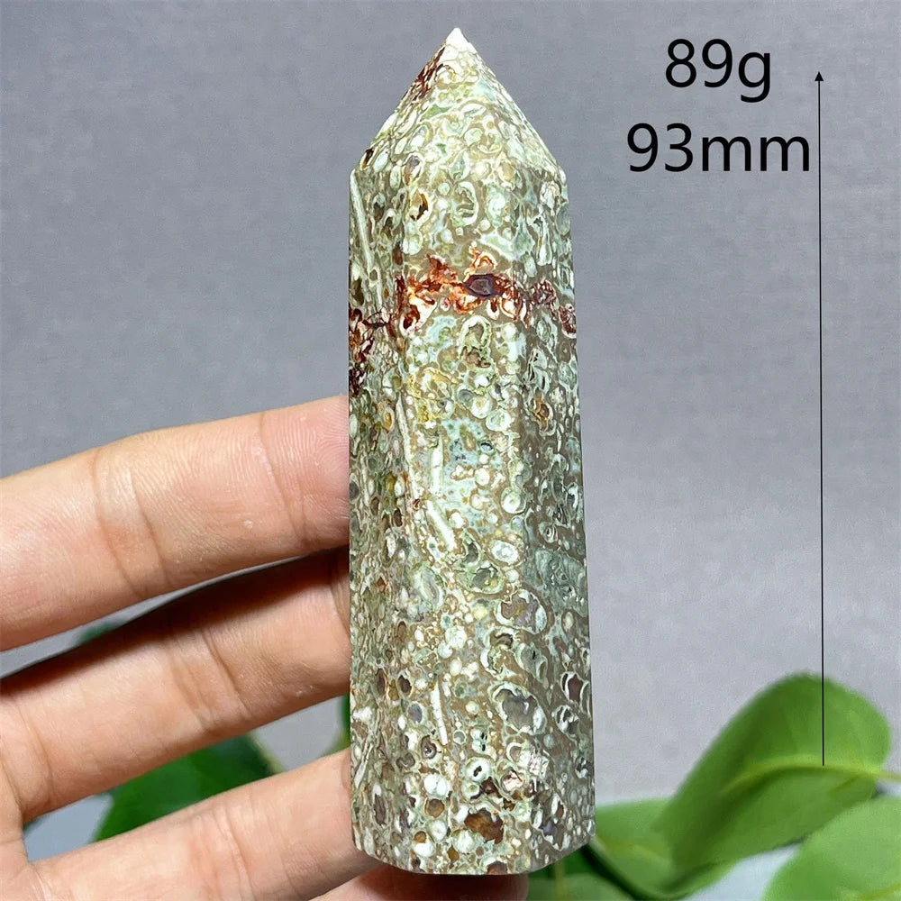 Crystal Rainforest Tower Point Wand Natural Stone Quartz Minerals Flash Energy Feng Shui Spiritual Reiki Home Decoration