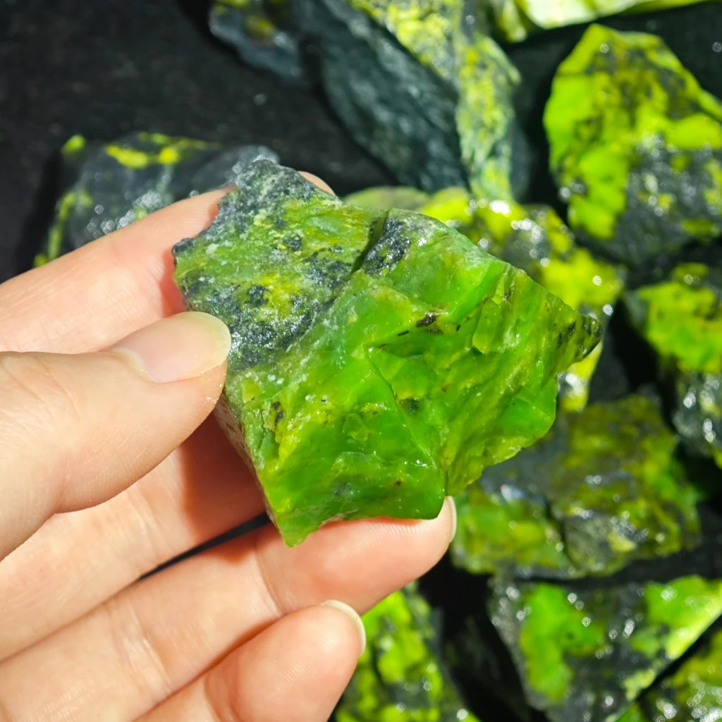 Natural Raw Green Opal Rough Stones Unpolished Gemstone Mineral Specimen Bulk Loose Rocks Home Decor Collectible Craft Gift