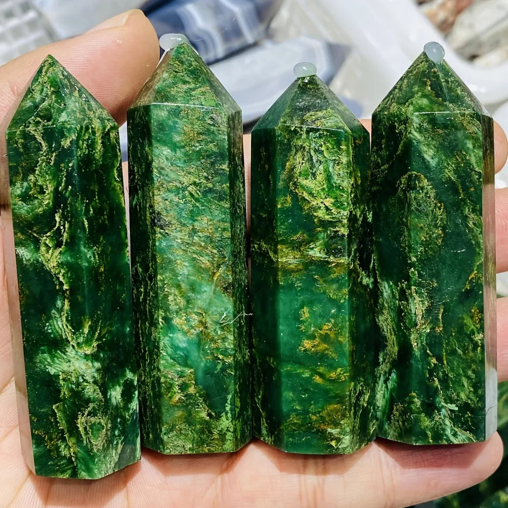 1pc Single-Pointed Emerald Tower, a Stylish Decoration for Your Home, a Shiny Crystal Centerpiece, Perfect for Tabletop Decor