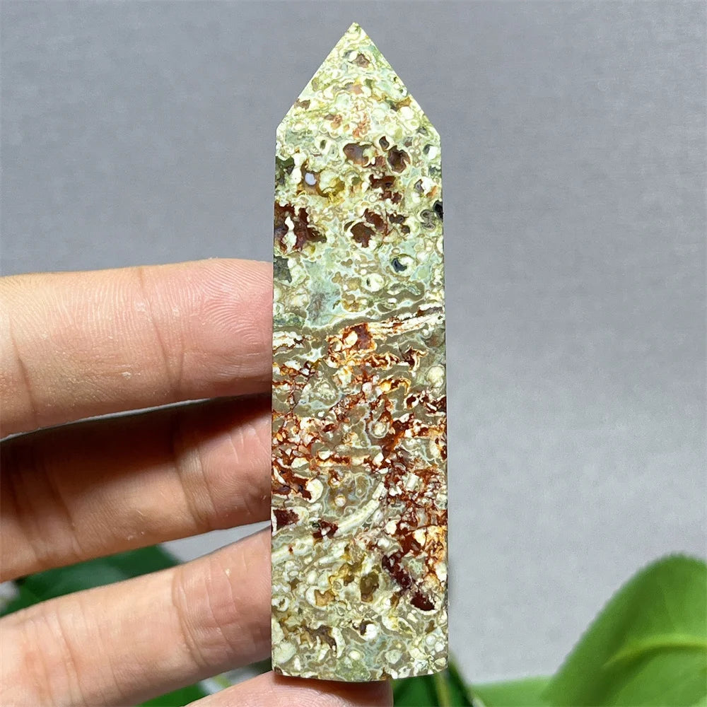 Crystal Rainforest Tower Point Wand Natural Stone Quartz Minerals Flash Energy Feng Shui Spiritual Reiki Home Decoration