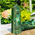 1pc Single-Pointed Emerald Tower, a Stylish Decoration for Your Home, a Shiny Crystal Centerpiece, Perfect for Tabletop Decor