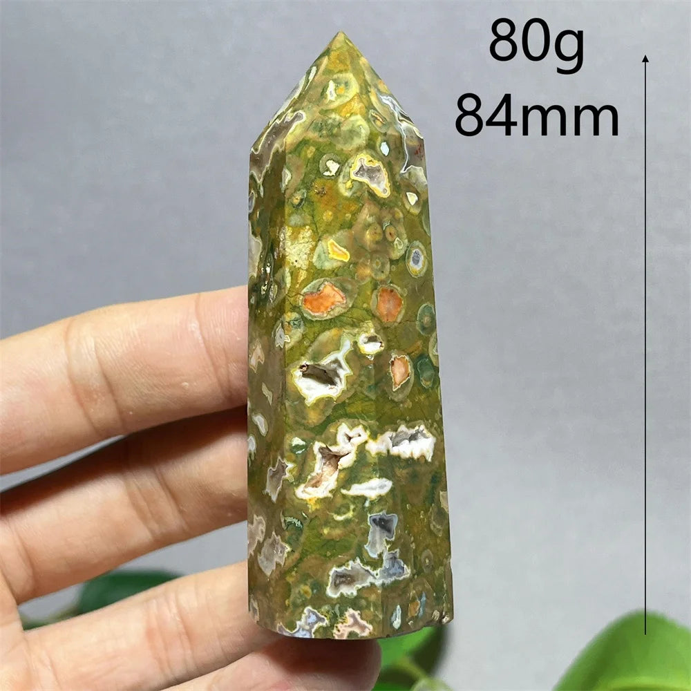 Crystal Rainforest Tower Point Wand Natural Stone Quartz Minerals Flash Energy Feng Shui Spiritual Reiki Home Decoration