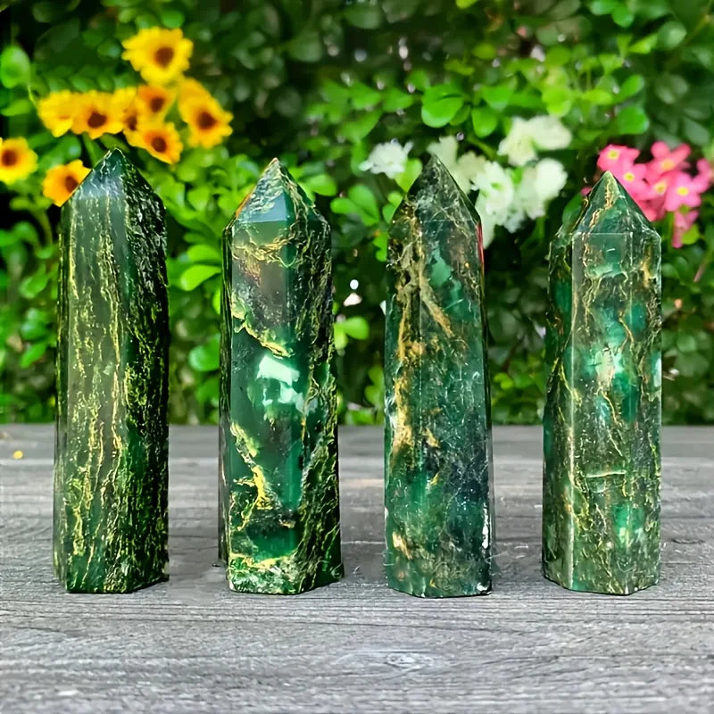 1pc Single-Pointed Emerald Tower, a Stylish Decoration for Your Home, a Shiny Crystal Centerpiece, Perfect for Tabletop Decor