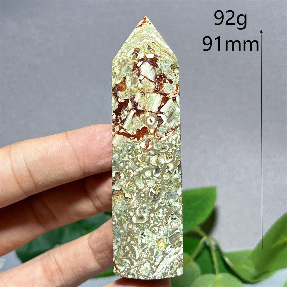 Crystal Rainforest Tower Point Wand Natural Stone Quartz Minerals Flash Energy Feng Shui Spiritual Reiki Home Decoration