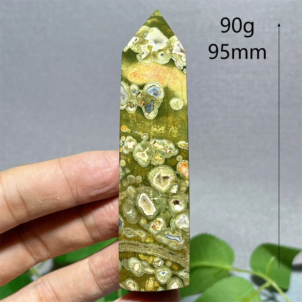 Crystal Rainforest Tower Point Wand Natural Stone Quartz Minerals Flash Energy Feng Shui Spiritual Reiki Home Decoration