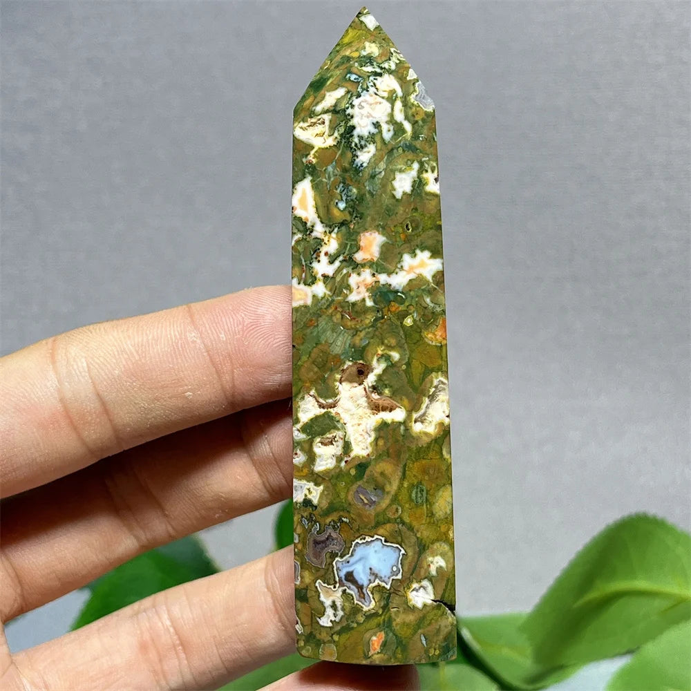 Crystal Rainforest Tower Point Wand Natural Stone Quartz Minerals Flash Energy Feng Shui Spiritual Reiki Home Decoration