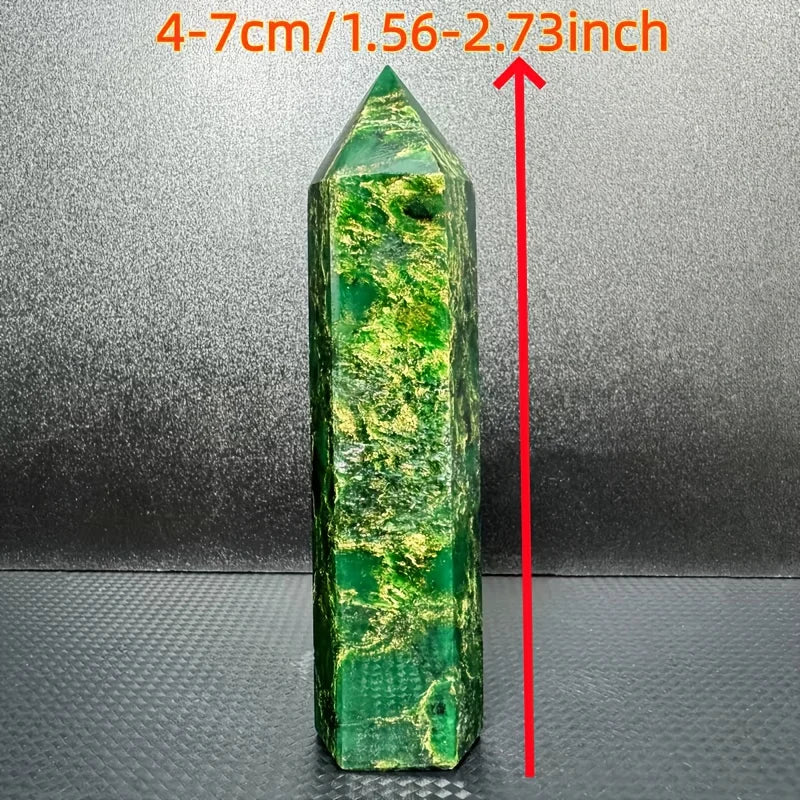 1pc Single-Pointed Emerald Tower, a Stylish Decoration for Your Home, a Shiny Crystal Centerpiece, Perfect for Tabletop Decor